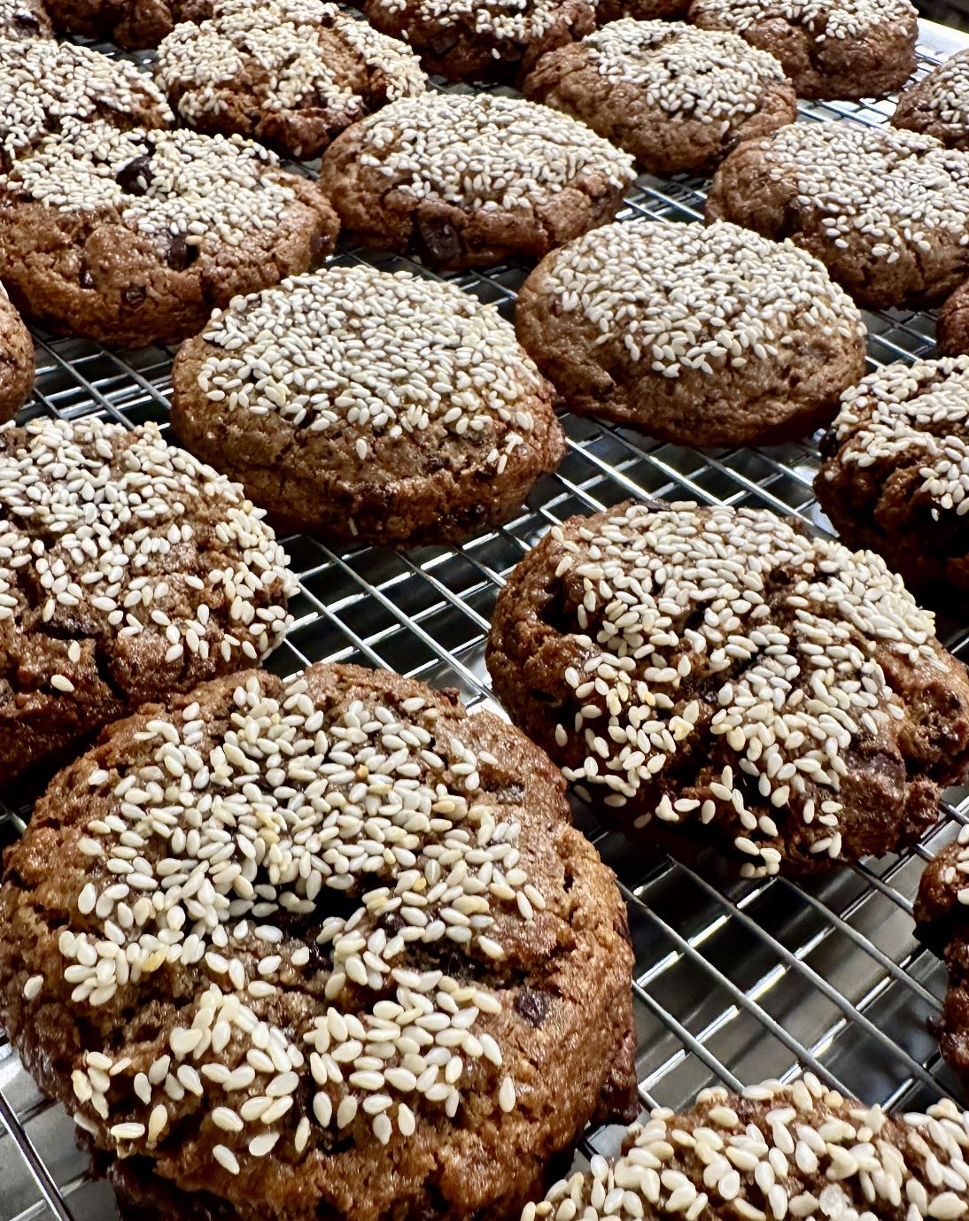 Tahini Rye Chocolate Chunk Sourdough Cookies (bag of 4)