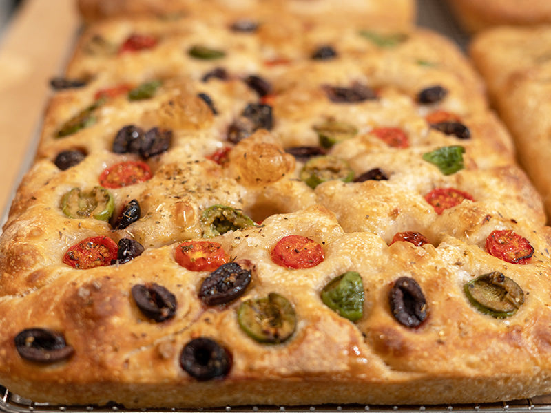 Sourdough Focaccia - Olives and Tomatoes (wednesday pickup)